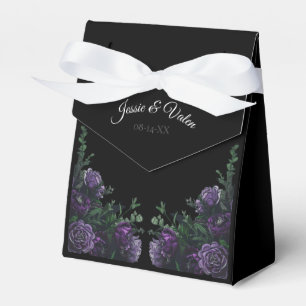 Ballotins Black Violet Floral Élégant Mariage Gothique