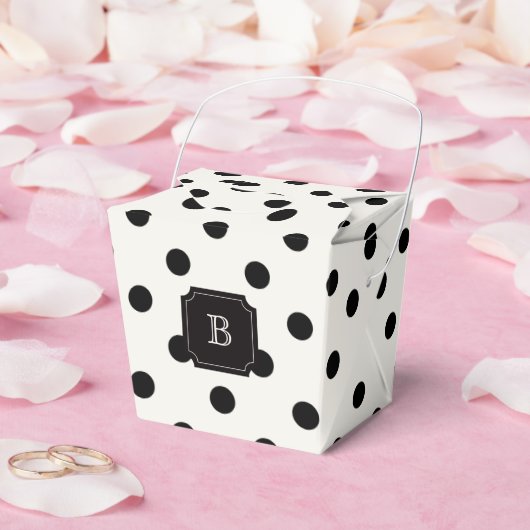 Ballotins Black & White Big Pois Chic Monogram Party (Mariage)