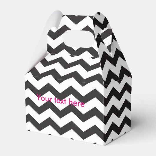 Ballotins Black & White Chevron Modern Party Favoriser les b (Verso)