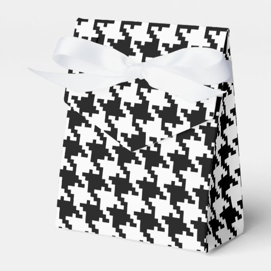 Ballotins Black white houndstooth motif mariage personnalisé (Verso)