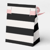 Ballotins Black & White Stripes Boîte de Faveur de mariage (Arrière)