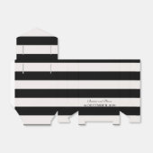 Ballotins Black & White Stripes Boîte de Faveur de mariage (Déplié)