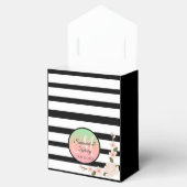 Ballotins Black White Stripes Monogramme Floral (Ouvert)