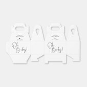 Ballotins Blanc et noir Oh Baby Baby shower moderne Boho (Déplié)