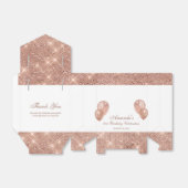 Ballotins Blanc Glam et Or Rose Personnalisables (Déplié)