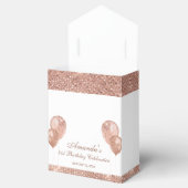 Ballotins Blanc Glam et Or Rose Personnalisables (Ouvert)