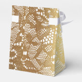 Ballotins Blanc Golden Glam Lace Mariage Favoriser Merci (Arrière)