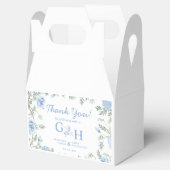 Ballotins Blanc Léger Paste Bleu Fleurs Florales Mariage (Ouvert)