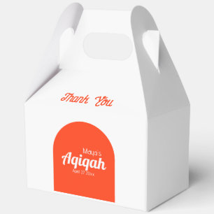 Ballotins Blanc orange uni couleur plaine, Baby shower Aqiqa