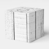 Ballotins Blanc Rustique Monogramme boîte de préférence de m (Verso)