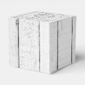 Ballotins Blanc Rustique Monogramme boîte de préférence de m (Arrière)