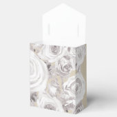 Ballotins Blanc Rustique Roses d'hiver Shabby Chic Kraft Fav (Ouvert)
