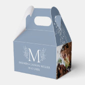 Ballotins Blanc sur bleu gris Élégant monogramme Nouveau mar (Verso)