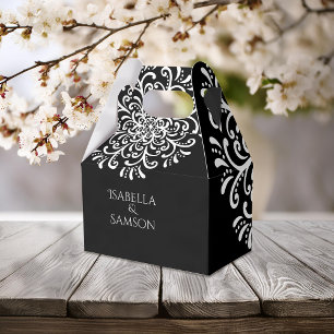 Ballotins Blanc Whimsical sur le Mariage Flourish Noir