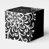 Ballotins Blanc Whimsical sur le Mariage Flourish Noir (Verso)