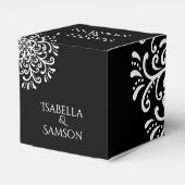 Ballotins Blanc Whimsical sur le Mariage Flourish Noir (Arrière)