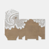 Ballotins Blanche dentelle et Brown rustique chic mariage él (Déplié)