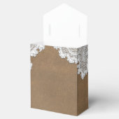 Ballotins Blanche dentelle et Brown rustique chic mariage él (Ouvert)