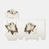 Ballotins Blancs boîte de faveurs de mariage (Déplié)