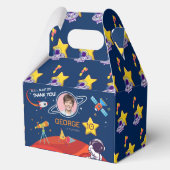 Ballotins Bleu amusant Astronaut spatial Rocket Anniversaire (Recto)