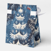 Ballotins Bleu Blanc Arbre de Noël Boîte cadeau de vacances (Arrière)