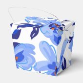 Ballotins Bleu & Blanc Floral Faveur / boîte cadeau (Arrière)