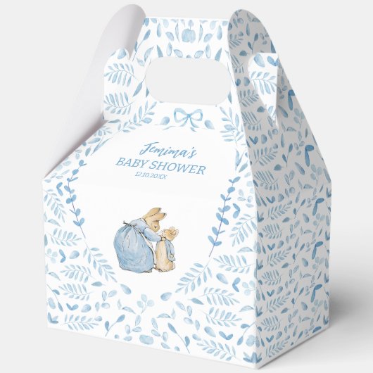 Ballotins Bleu blanc Pierre le lapin Baby shower Beatrix (Recto)