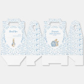 Ballotins Bleu blanc Pierre le lapin Baby shower Beatrix (Déplié)