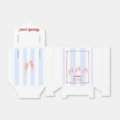 Ballotins Bleu Bouton Bordure Rouge Brunch & Baby shower mou (Déplié)