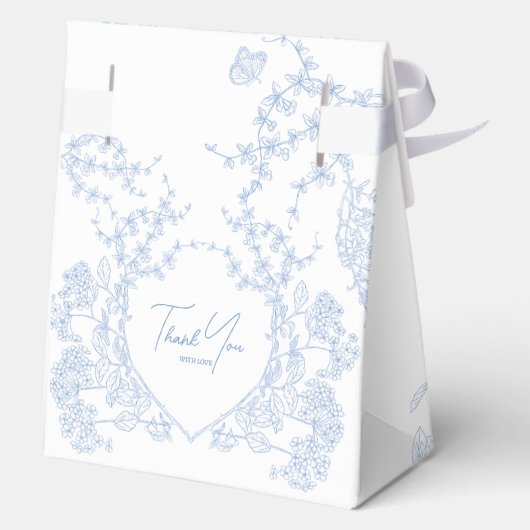 Ballotins Bleu Chinoiserie Toile de Jouy Mariage (Verso)