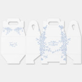 Ballotins Bleu Chinoiserie Toile de Jouy Mariage (Déplié)