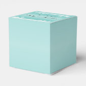 Ballotins Bleu clair et blanc Snowflake boîte de mariage Fav (Arrière)