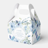 Ballotins Bleu clair fleuri bébé garçon douche bonbon ballot (Arrière)