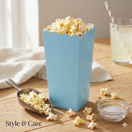 Ballotins Bleu Clair Uni Simple Popcorn Attrayant