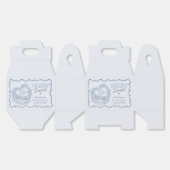 Ballotins Bleu Coeur Bow Coquette gâteau Saint-Valentin (Déplié)