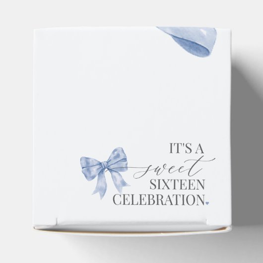 Ballotins Bleu Coquette Bow Sweet 16 Anniversaire fête cadea (Haut)