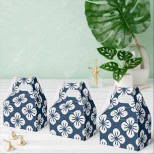 Ballotins Bleu de la marine japonais Motif géométrique flora