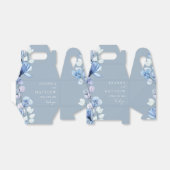 Ballotins Bleu Dusty Élégant Mariage Floral moderne (Déplié)