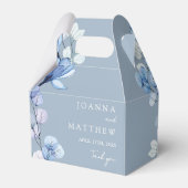 Ballotins Bleu Dusty Élégant Mariage Floral moderne (Verso)