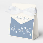 Ballotins Bleu Dusty Fête des mariées papillon blanc marguer (Verso)