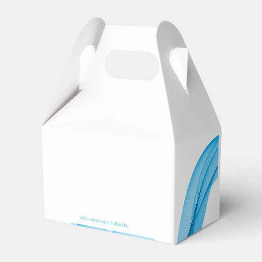 Ballotins Bleu Écharpe Anniversaire ou Mariage Favor Box (Arrière)