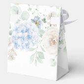 Ballotins Bleu et blanc Roses Hydrangeas Mariage Favor Box (Verso)