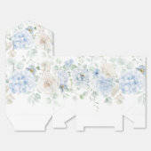 Ballotins Bleu et blanc Roses Hydrangeas Mariage Favor Box (Déplié)