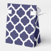 Ballotins Bleu et blanc treillis motif merci boîte cadeau (Arrière)