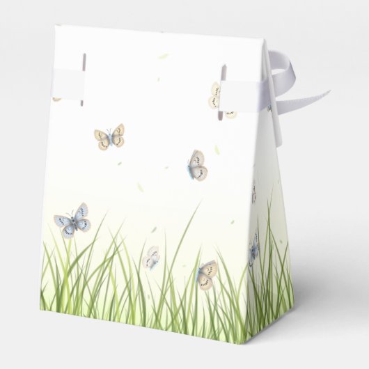 Ballotins Bleu et Crème Papillons Charming Garden Scene (Arrière)