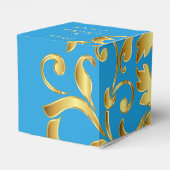 Ballotins Bleu et Gold Wedding Favors Box (Arrière)