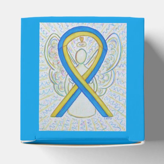 Ballotins Bleu et Jaune Sensibilisation Ruban Party Favorise (Haut)