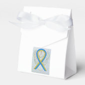 Ballotins Bleu et Jaune Sensibilisation Ruban Party Favorise (Verso)