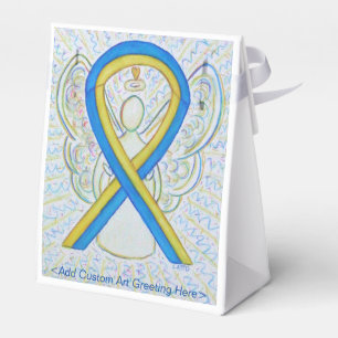 Ballotins Bleu et Jaune Sensibilisation Ruban Party Favorise