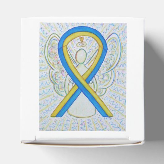 Ballotins Bleu et Jaune Sensibilisation Ruban Party Favorise (Haut)